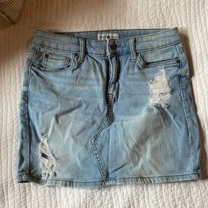 Black Daisy Jean Skirt